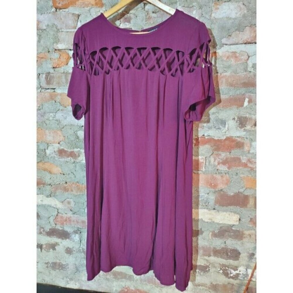 Torrid Womens 1 Purple Shirt Plus Size Top Blouse